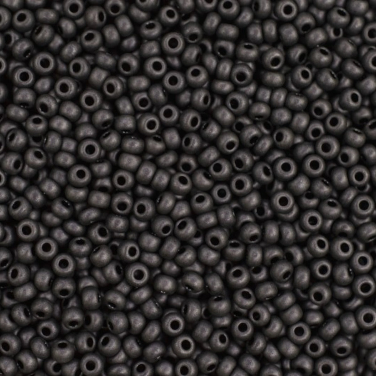 10/0 28918 matte Preciosa Tjekkiske glasperler Rocailles 2.3mm. Brun Terra Pearl farvet sort - Jet Matte.