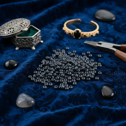 10/0 28936 Preciosa Tsjechische glazen Kralen Rocaillekralen 2.3mm. Blue Terra Pearl Dyed Black - Jet.