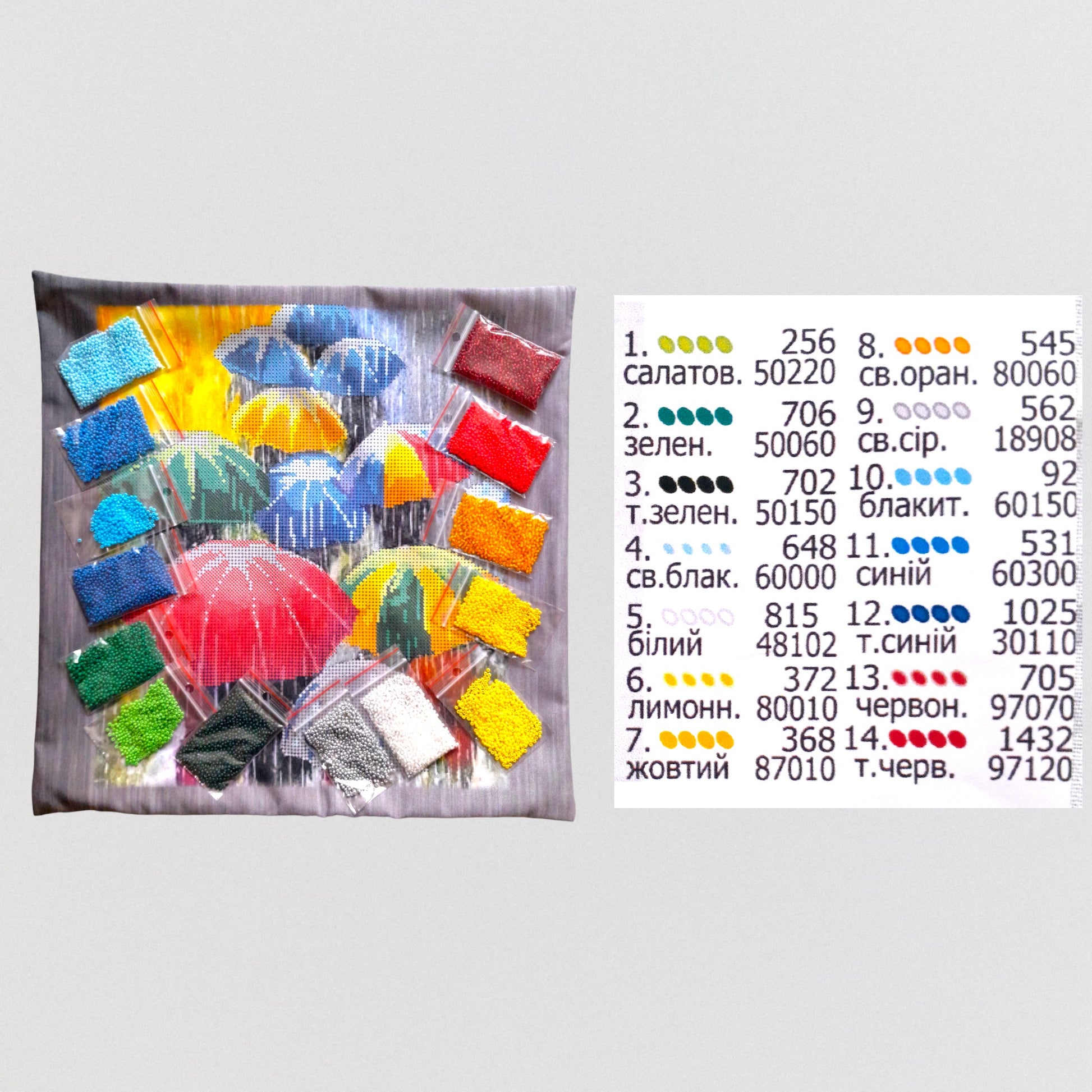 Pillow Bead embroidery Kit - DIY Bead Craft for a Charming Home Decor – VadymShop