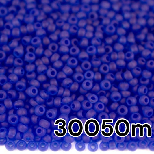 6/0 30050 matte Preciosa Seed Beads Blue. Transparent Natural.