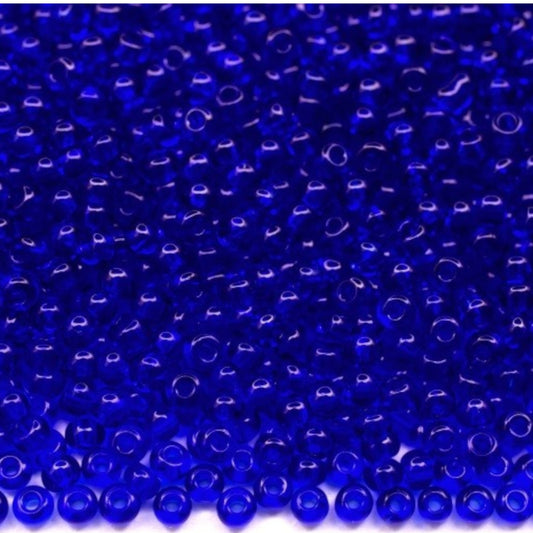 10/0 30080 Preciosa Czech Glass Missangas/Miçangas Pequenas (contas miúdas) Rocaille 2.3mm. Azul Transparente natural.