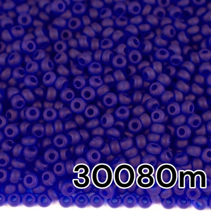 10/0 30080 matte Preciosa-Rocailles-Perlen. Blau transparent, natürlich.