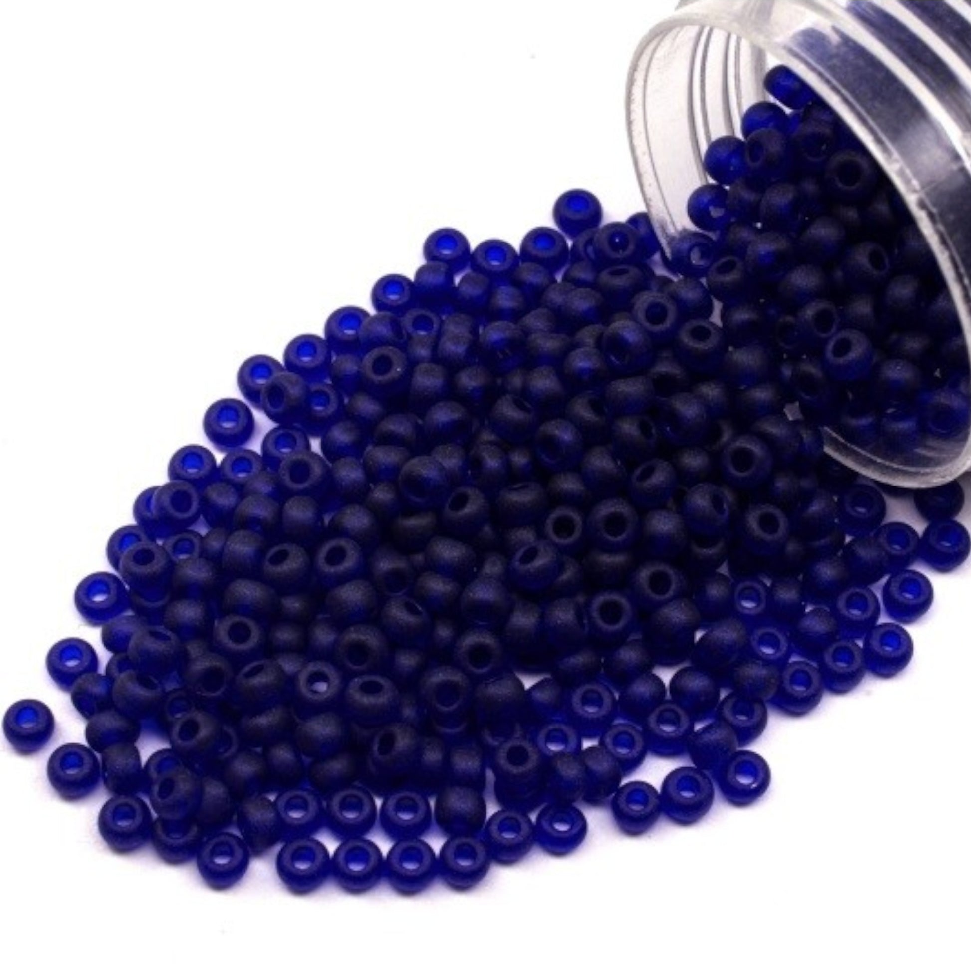 10/0 30100matte Preciosa Seed Beads. Blue Transparent natural. - VadymShop