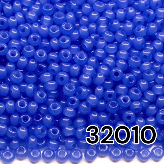 10/0 32010 Preciosa Seed Beads. Opaque light blue.