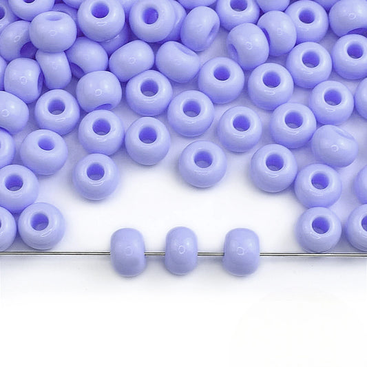 2/0 33000 Preciosa Seed Beads Light Blue. Opaque natural. - VadymShop