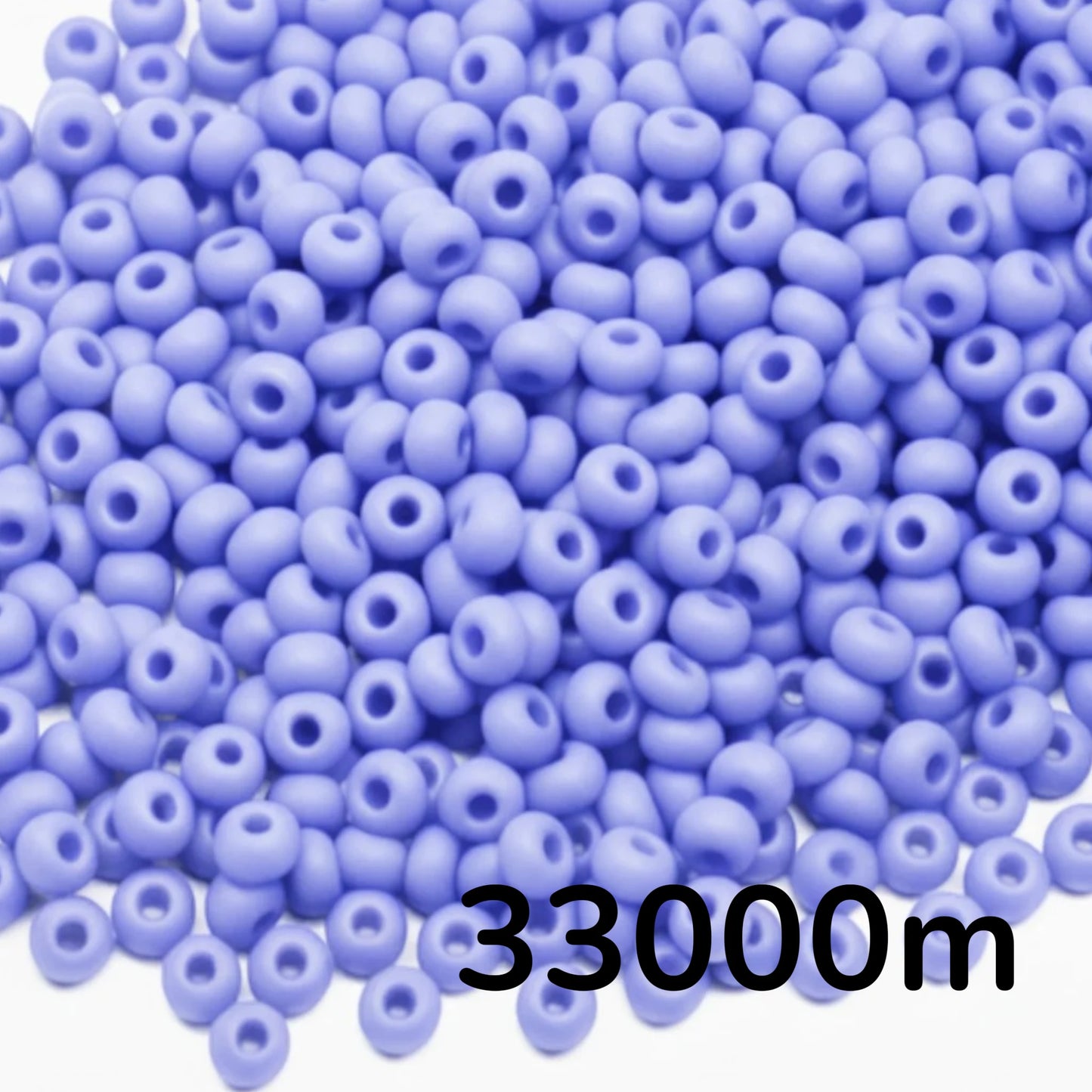 10/0 33000matte Preciosa Czech Glass Koraliki Rocailles 2.3mm. Nieprzezroczysty jasnoniebieski.