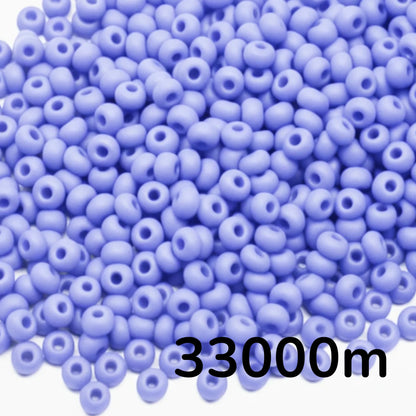 10/0 33000matte Preciosa Czech Glass Koraliki Rocailles 2.3mm. Nieprzezroczysty jasnoniebieski.