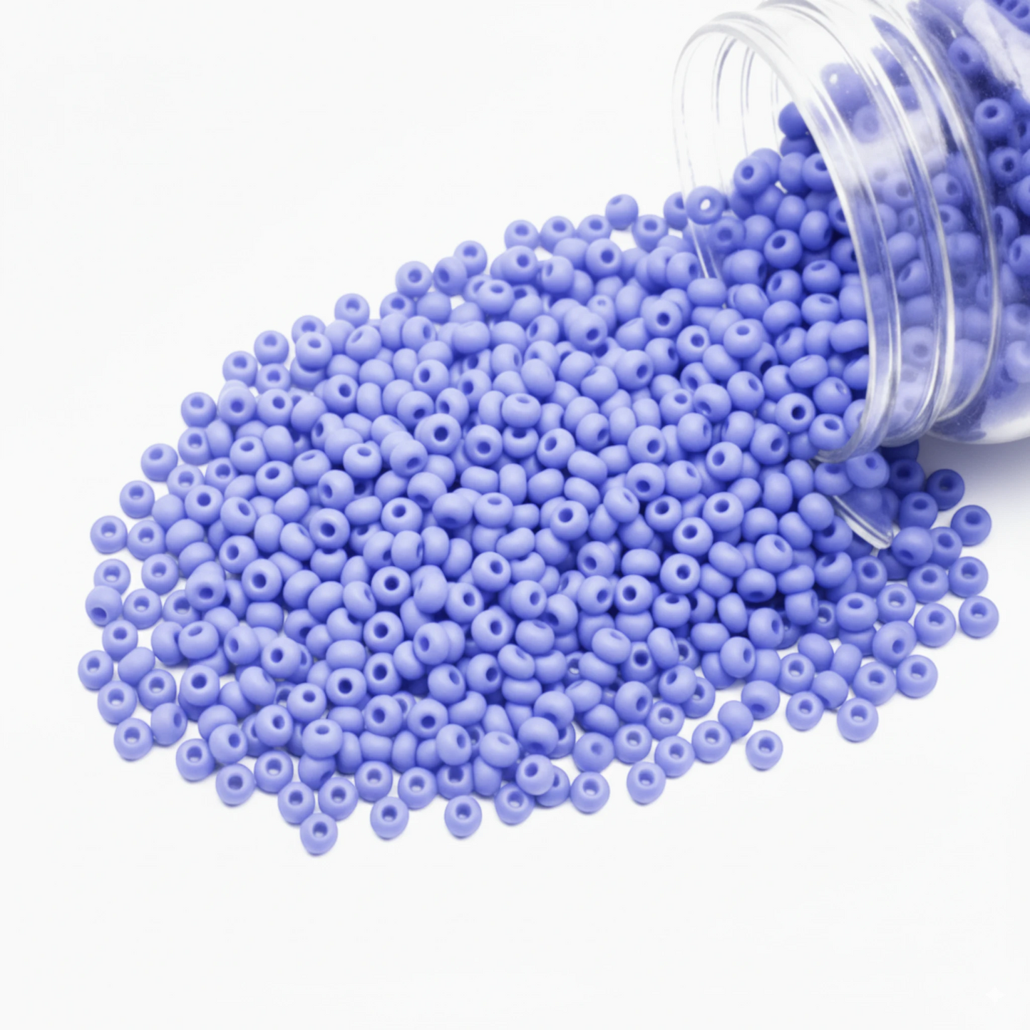 10/0 33000matte Preciosa Czech Glass Koraliki Rocailles 2.3mm. Nieprzezroczysty jasnoniebieski.