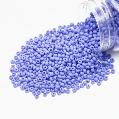 10/0 33000matte Preciosa Czech Glass Koraliki Rocailles 2.3mm. Nieprzezroczysty jasnoniebieski.
