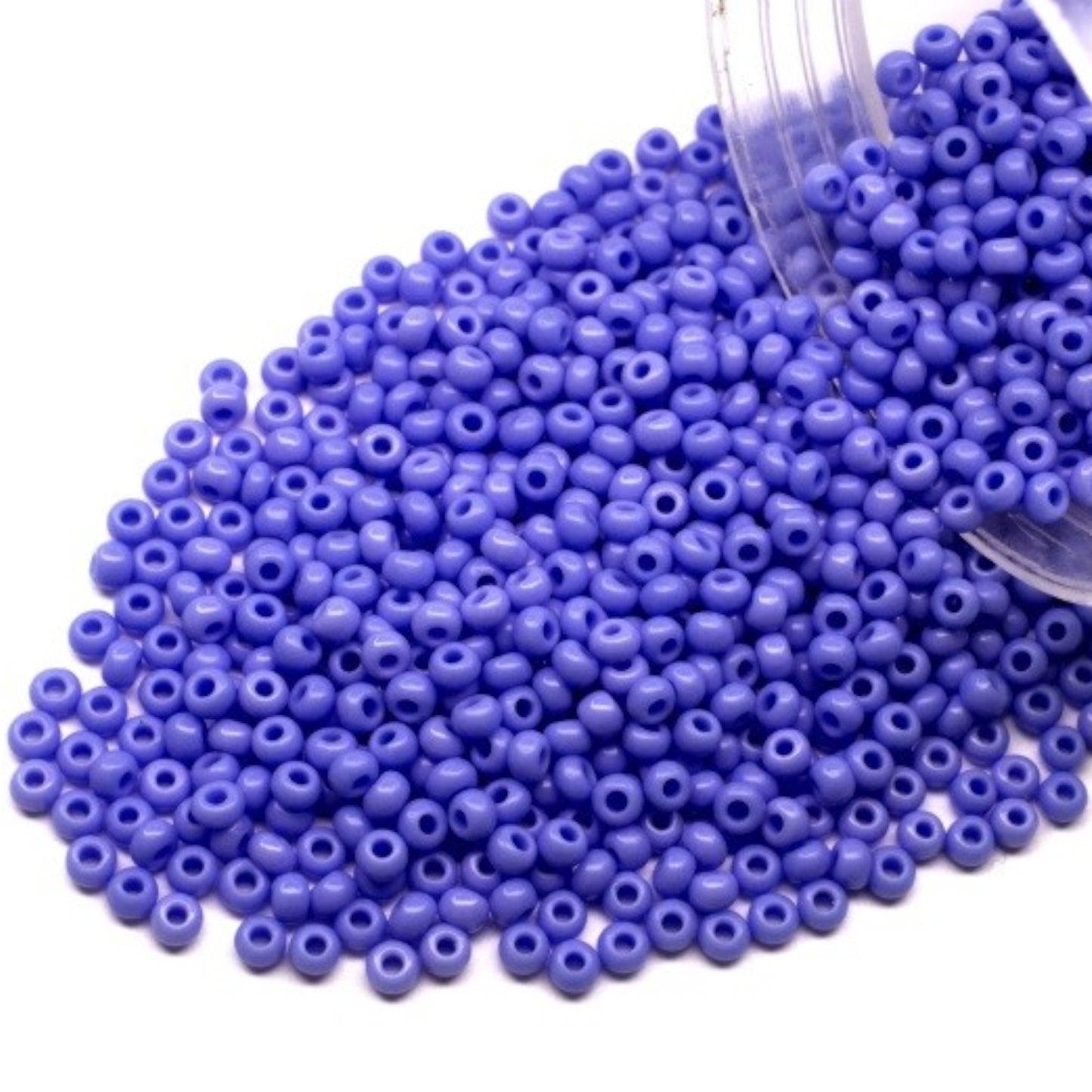 10/0 33020 Preciosa Seed Beads. Opaque light blue.