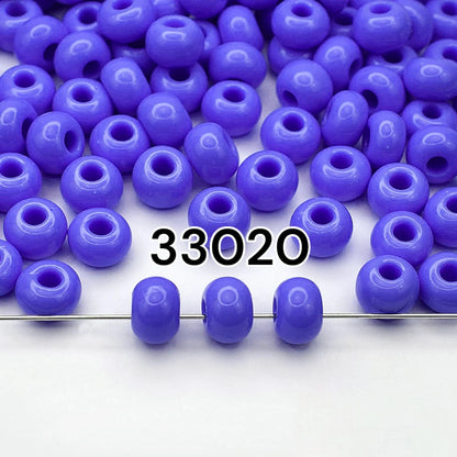 2/0 33020 Preciosa Çek Cam Kum Boncuğu Rocaille Boncuk 6.1mm. Mavi Opak doğal.