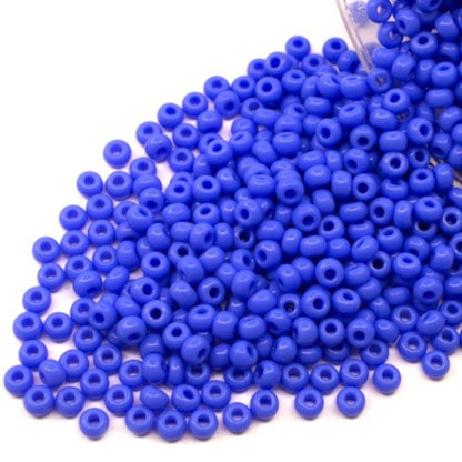 10/0 33040 Preciosa Seed Beads. Opaque blue.