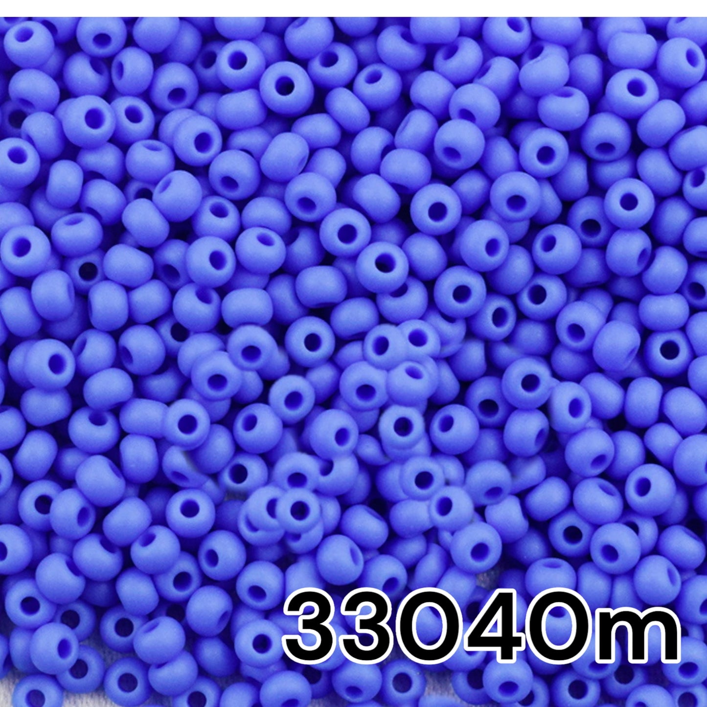 10/0 33040matte Preciosa Seed Beads. Opaque blue.
