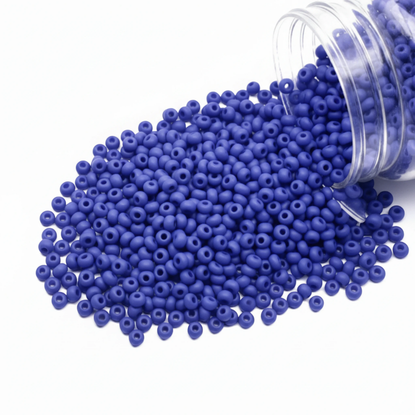 10/0 33040 mat Preciosa Çek Cam Kum Boncuğu Rocaille Boncuk 2.3mm. Opak mavi.