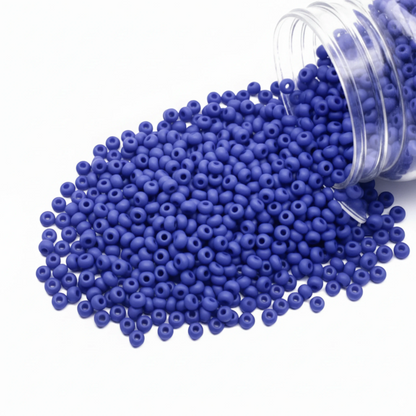 10/0 33040 mat Preciosa Çek Cam Kum Boncuğu Rocaille Boncuk 2.3mm. Opak mavi.