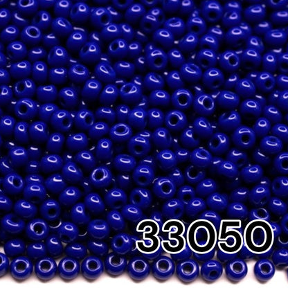 10/0 33050 Preciosa Seed Beads. Opaque blue.