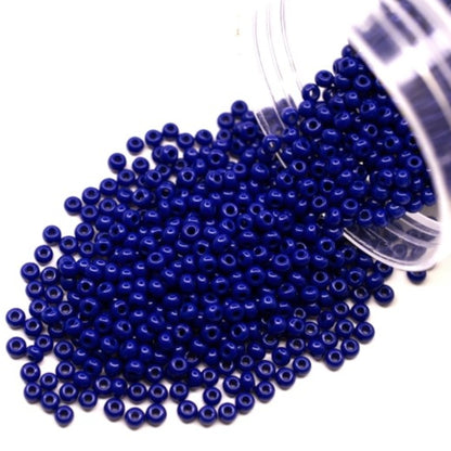 10/0 33050 Preciosa Seed Beads. Opaque blue.