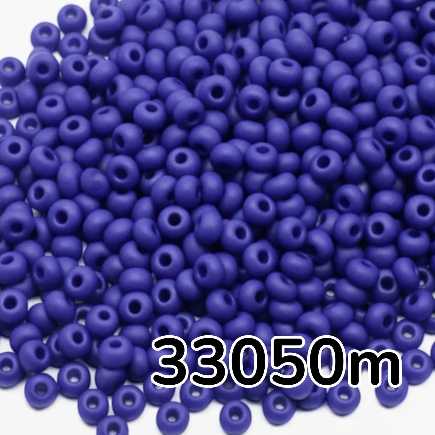 10/0 33050matte Preciosa Czech Glass Perler Rocailles 2.3mm. Opaque blå.