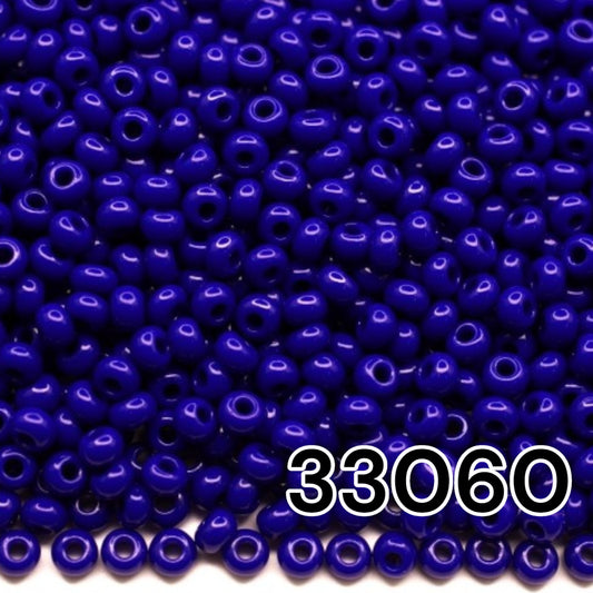 10/0 33060 Preciosa Seed Beads. Opaque blue.