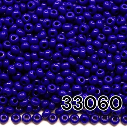 6/0 33060 Preciosa Seed Beads Blue. Opaque Natural. - VadymShop