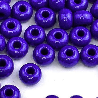 2/0 33060 Preciosa Czech Glass Koraliki Rocailles 6.1mm. Niebieskie nieprzezroczyste naturalne.