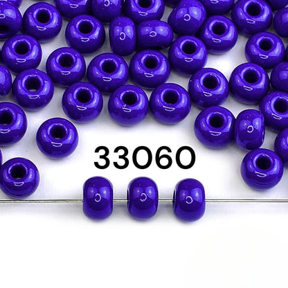 2/0 33060 Preciosa Czech Glass Koraliki Rocailles 6.1mm. Niebieskie nieprzezroczyste naturalne.