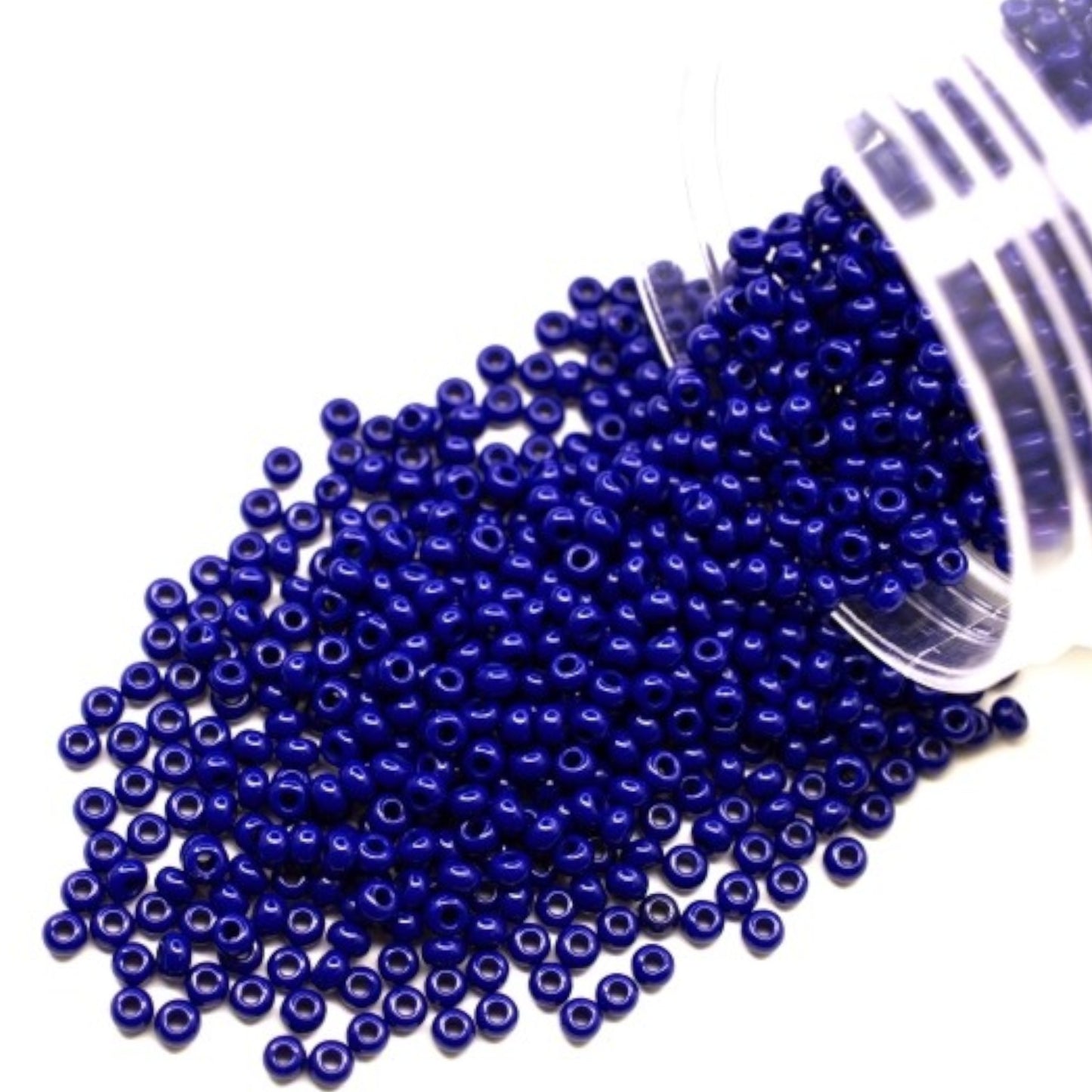 10/0 33070 Preciosa Seed Beads. Opaque blue.