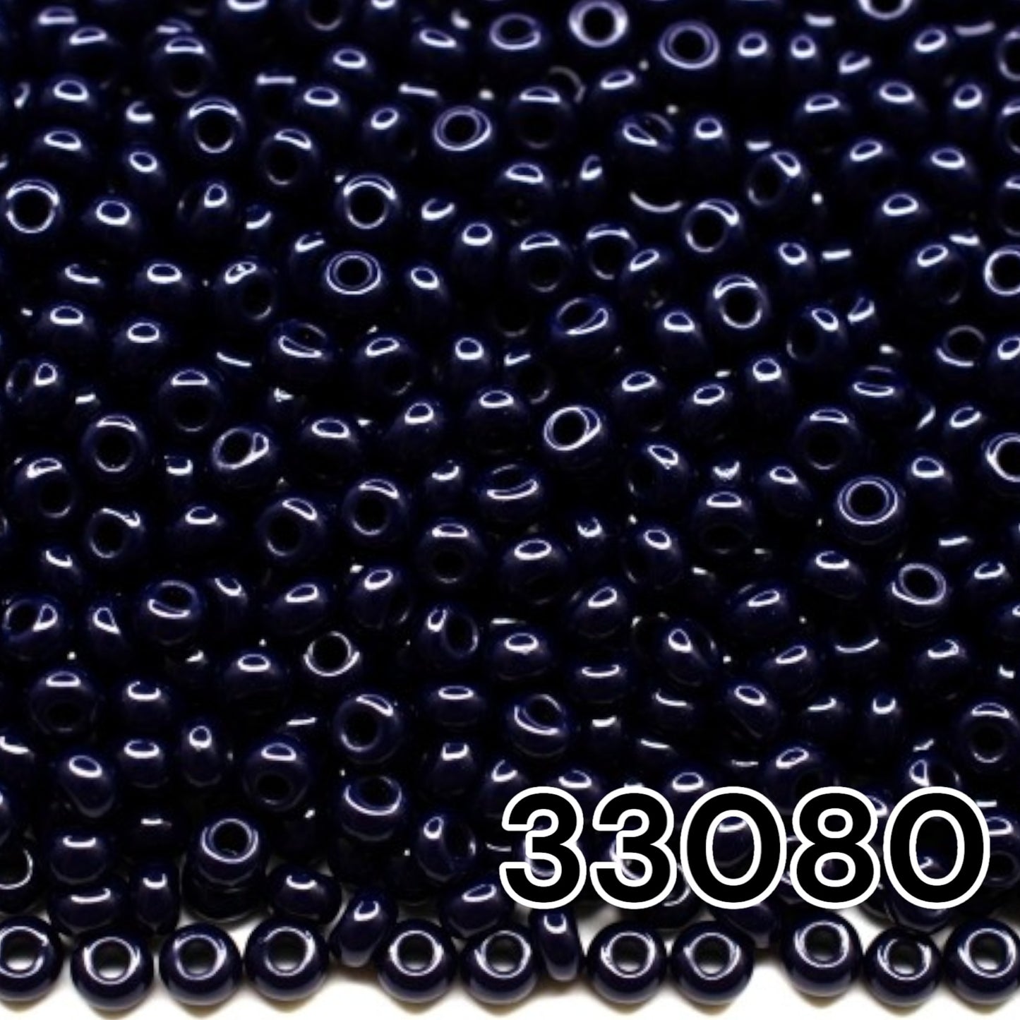 10/0 33080 Preciosa Seed Beads. Opaque blue.