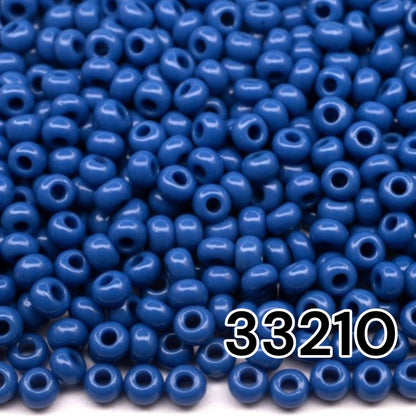 10/0 33210 Preciosa Seed Beads. Opaque blue.