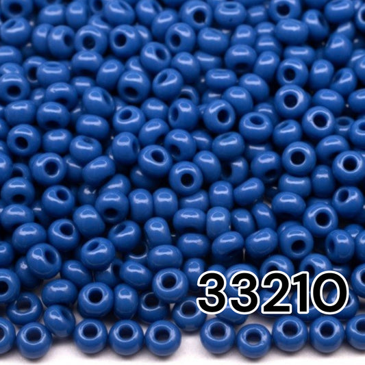 10/0 33210 Preciosa Seed Beads. Opaque blue.
