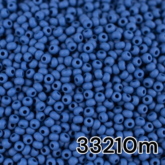 10/0 33210matte Preciosa Seed Beads. Opaque blue.