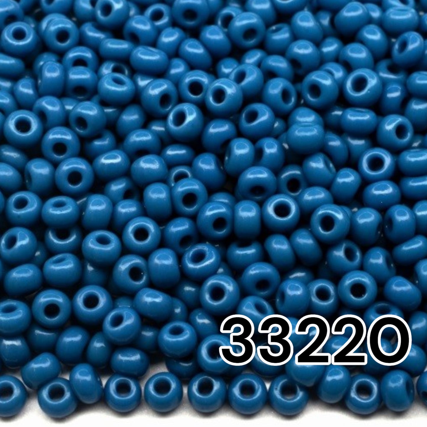 10/0 33220 Preciosa Seed Beads. Opaque blue.