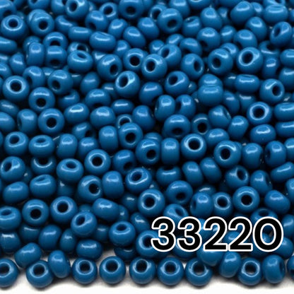 10/0 33220 Preciosa Seed Beads. Opaque blue.