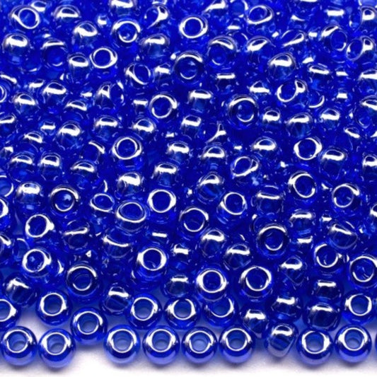 10/0 36050 Preciosa cseh üveg Magtartalmú Gyöngyök (Kásagyöngy) Rocailles 2.3mm. Zafír átlátszó Sfinx.