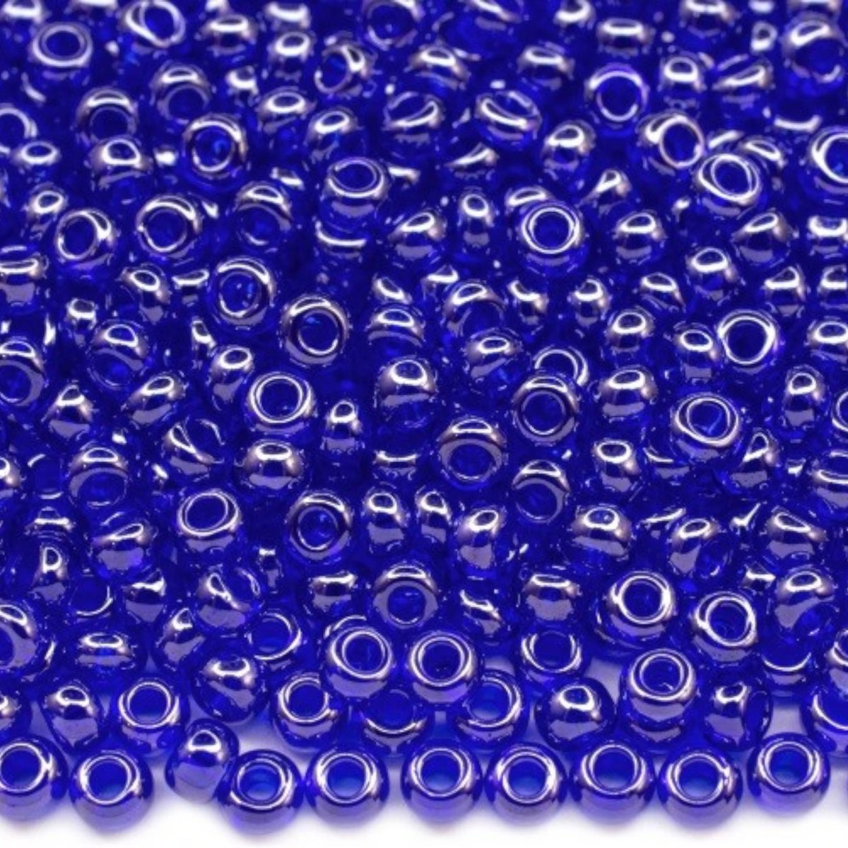 10/0 36080 Preciosa Perles de Rocaille en verre tchèque 2.3mm. Saphir transparent Sfinx.