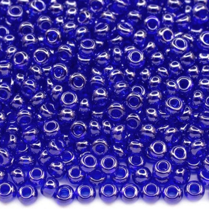 10/0 36080 Preciosa Perles de Rocaille en verre tchèque 2.3mm. Saphir transparent Sfinx.