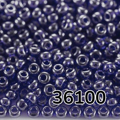 10/0 36100 Preciosa Tsjechische glazen Kralen Rocaillekralen 2.3mm. Saffier Transparant Sfinx.