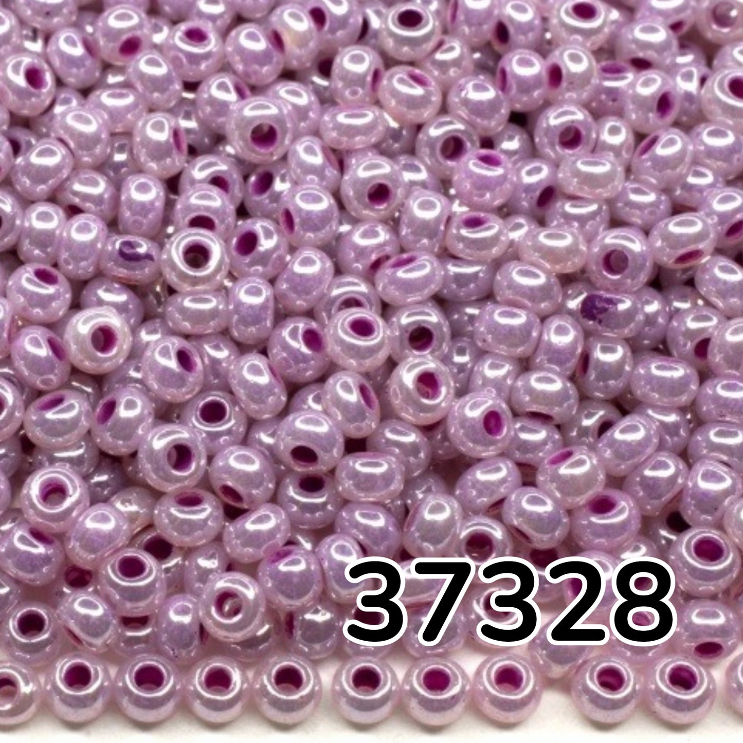 10/0 37328 Preciosa Tjeckiska glaspärlor Rocaillepärlor 2,3 mm. Ceylonviolett - Sfinxfärg Terra med linje