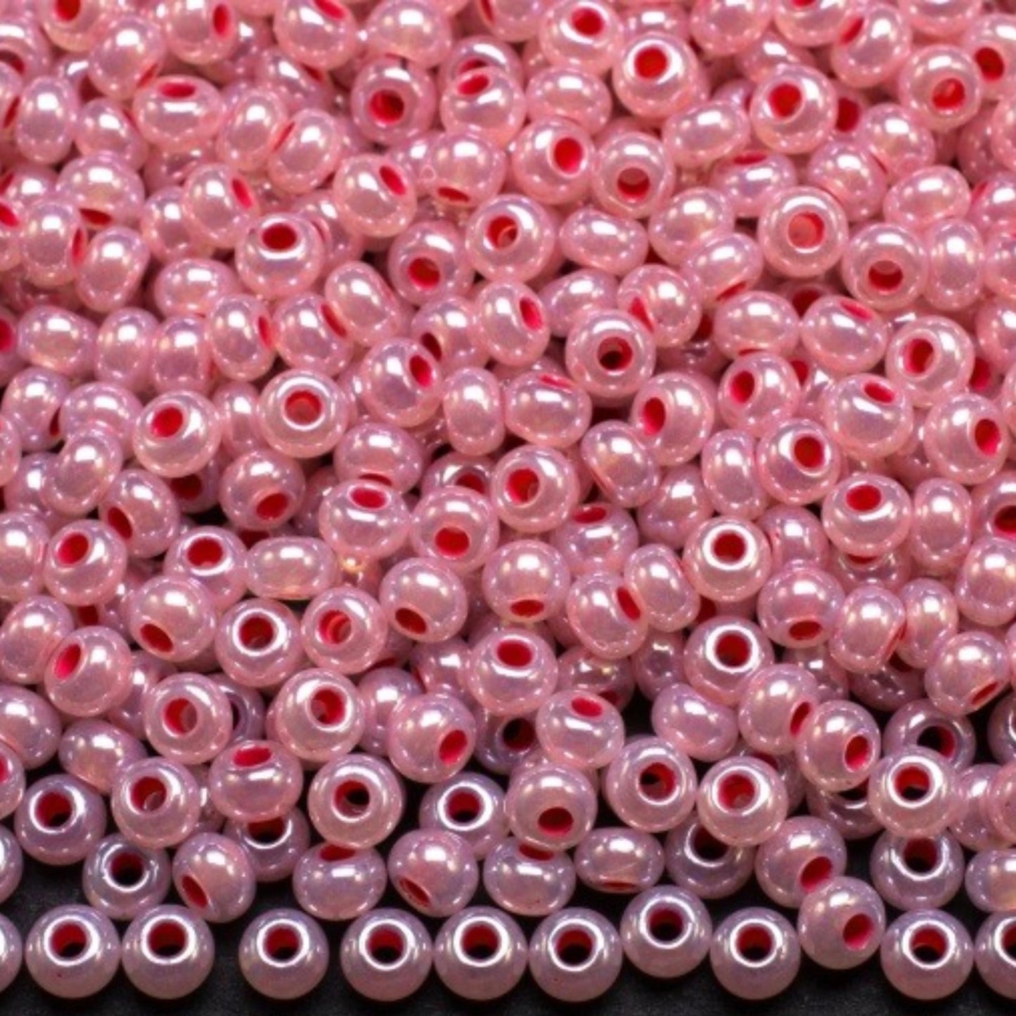 10/0 37389 Preciosa Чехки стъклени малки мъниста рокайли 2.3 мм. Цейлон розово - Сфинкс цвят с тера вътрешност