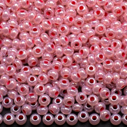 10/0 37389 Preciosa Чехки стъклени малки мъниста рокайли 2.3 мм. Цейлон розово - Сфинкс цвят с тера вътрешност