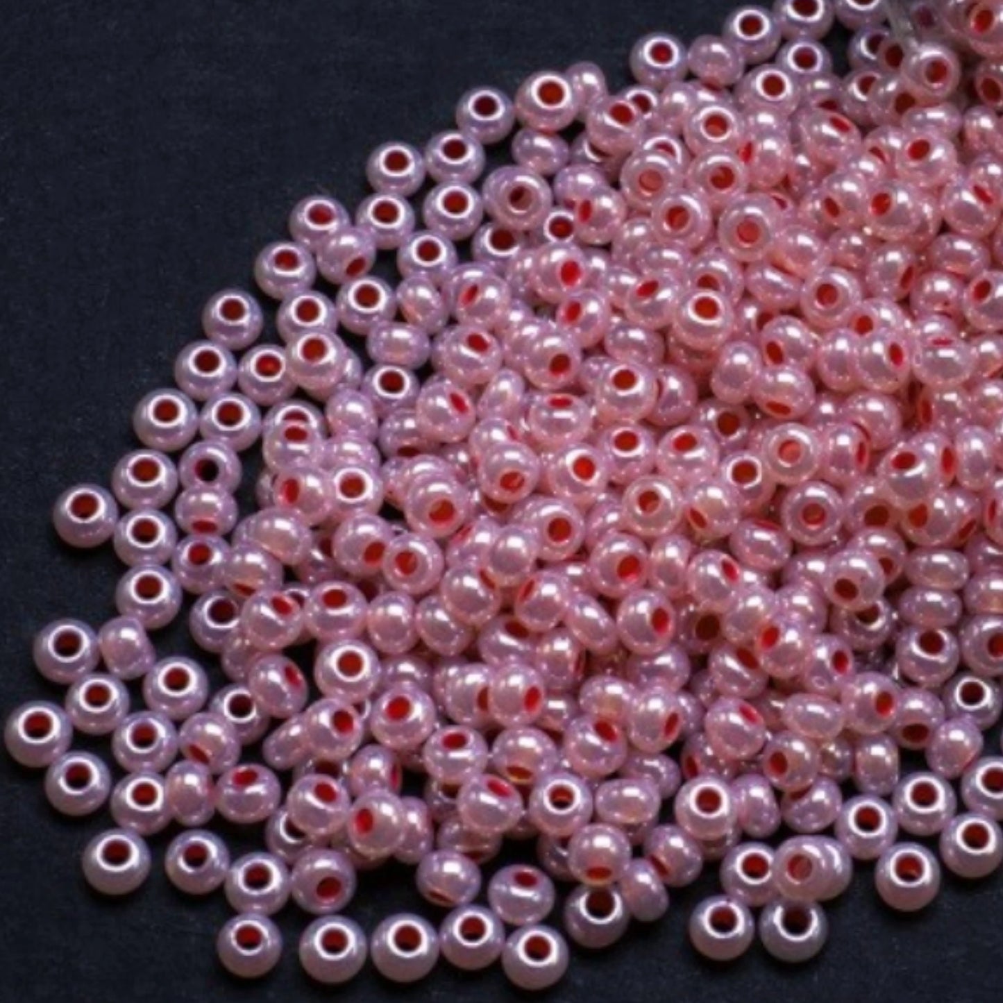 10/0 37389 Preciosa Чехки стъклени малки мъниста рокайли 2.3 мм. Цейлон розово - Сфинкс цвят с тера вътрешност