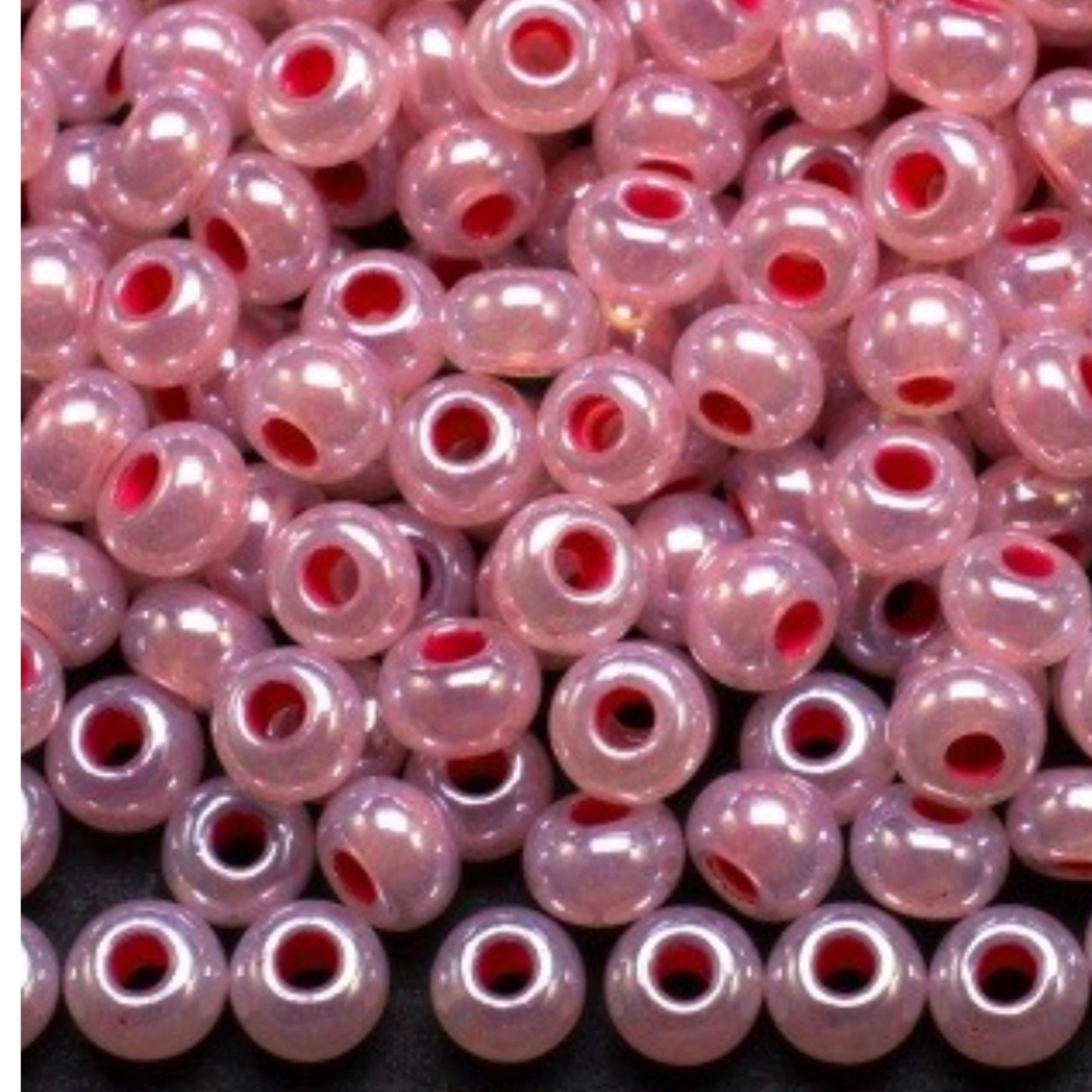 10/0 37389 Preciosa Чехки стъклени малки мъниста рокайли 2.3 мм. Цейлон розово - Сфинкс цвят с тера вътрешност