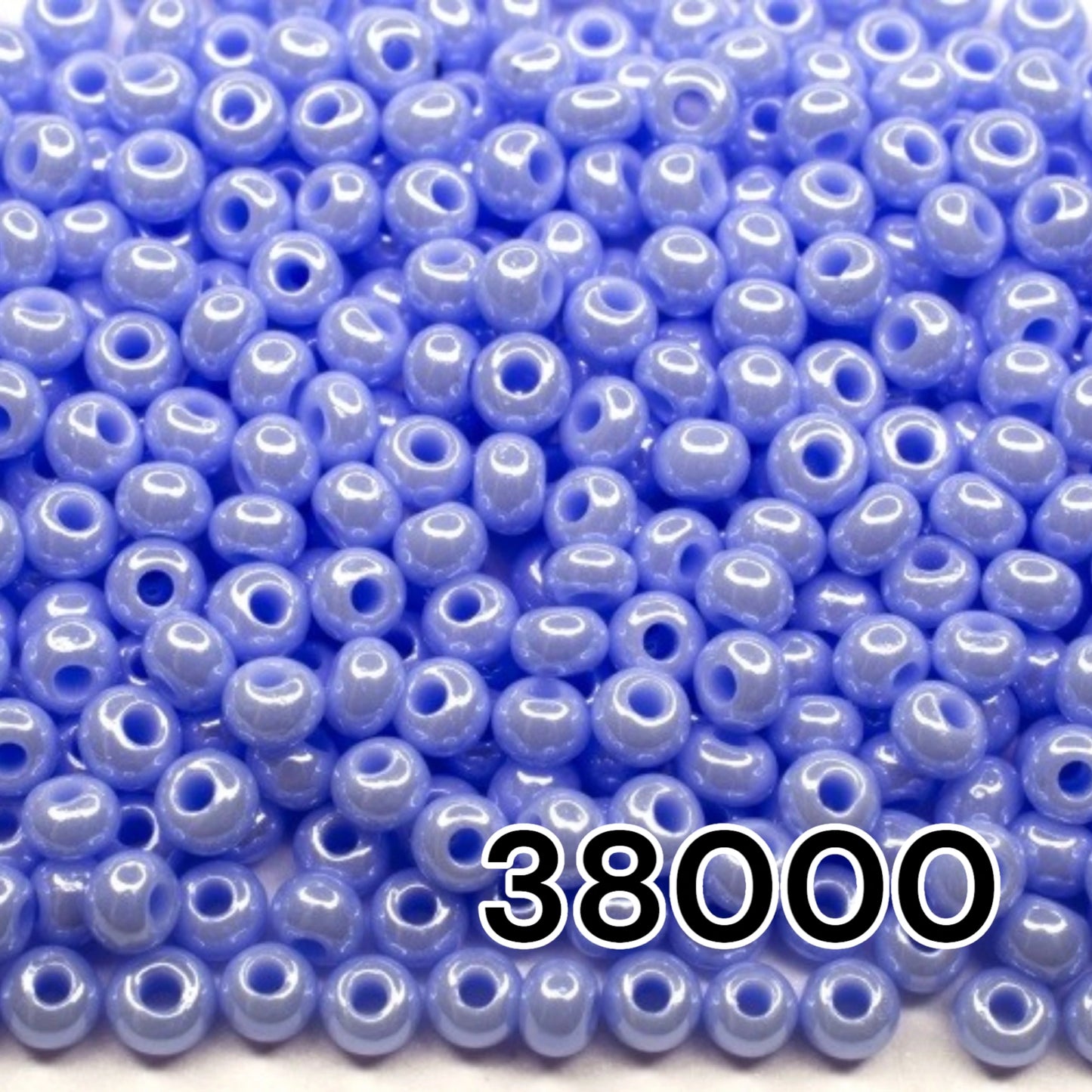 10/0 38000 Preciosa Seed Beads. Opaque Sfinx blue.