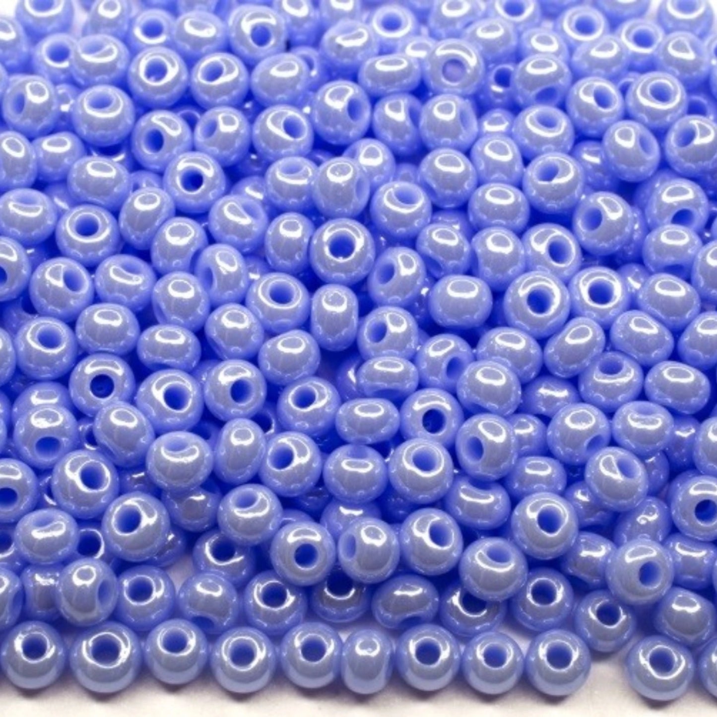 10/0 38000 Preciosa Seed Beads. Opaque Sfinx blue.