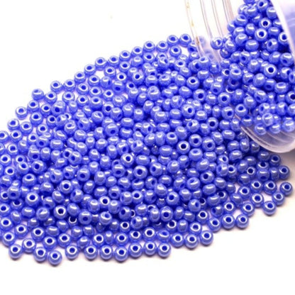 10/0 38020 Preciosa Seed Beads. Opaque Sfinx blue.