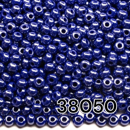 10/0 38050 Preciosa Seed Beads. Opaque Sfinx blue.