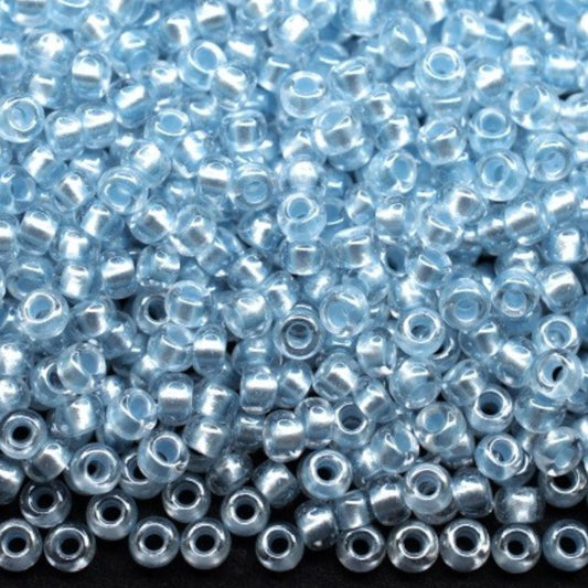 10/0 382PB Preciosa Czech Seed Beads Rocailles 2.3mm. Colour Lined Blue Pearl, Sfinx.