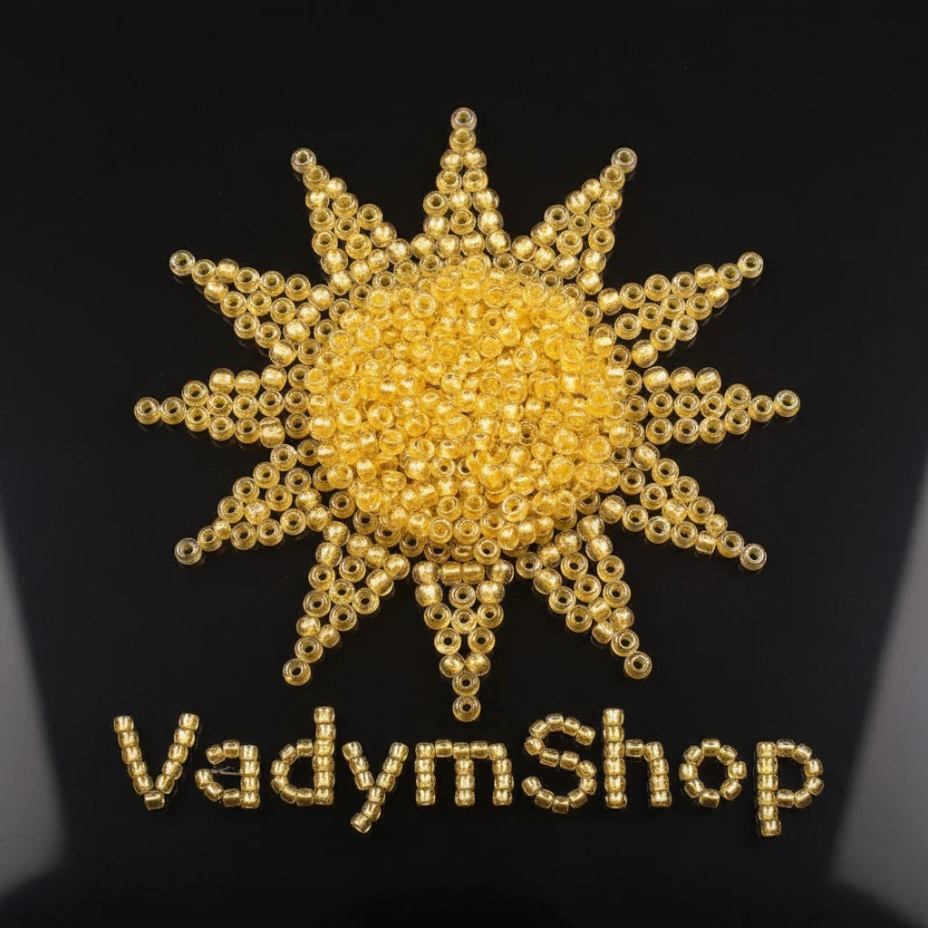 10/0 382PY Preciosa Czech Mărgele Rocaille 2.3mm. Culoare Lined Galben Pearl, Sfinx.