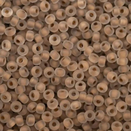 10/0 38317 Матирани Малки Мъниста от чешко стъкло Preciosa Рокайли 2.3 мм. Кристално кафяво с покритие, матирано.