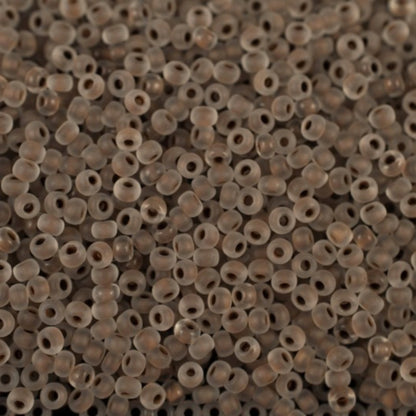 10/0 38318 Matte Preciosa Czech Glass Seed Beads Rocailles 2.3mm. Crystal Colour Lined Brown Matte.
